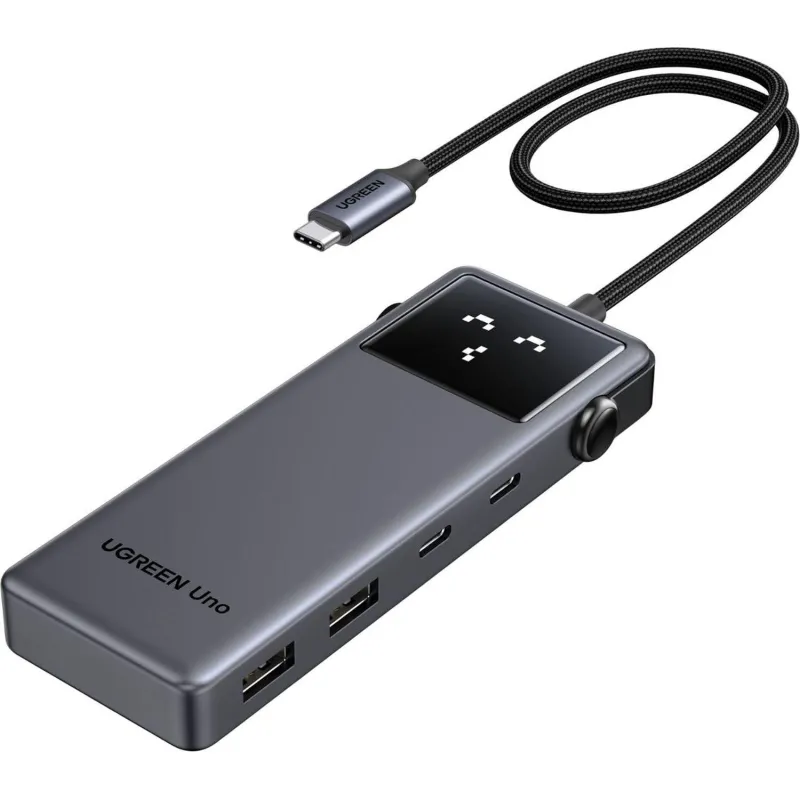 Разветвитель USB Ugreen CM888(35998)UNO6in1 4K@60Hz USB-C/HDMI/USB-A/PD сер 2226837 35998_