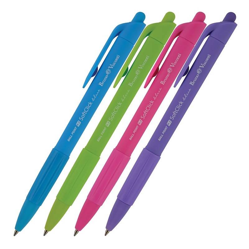 Ручка шариковая автоматическая Bruno Visconti SoftClick Special синяя (толщина линии 0.7 мм) 476843