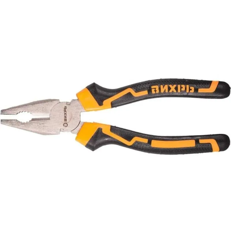 Плоскогубцы (пассатижи)200мм.никел.двухкомп. рукоятки Вихрь 73/6/3/8 2168446