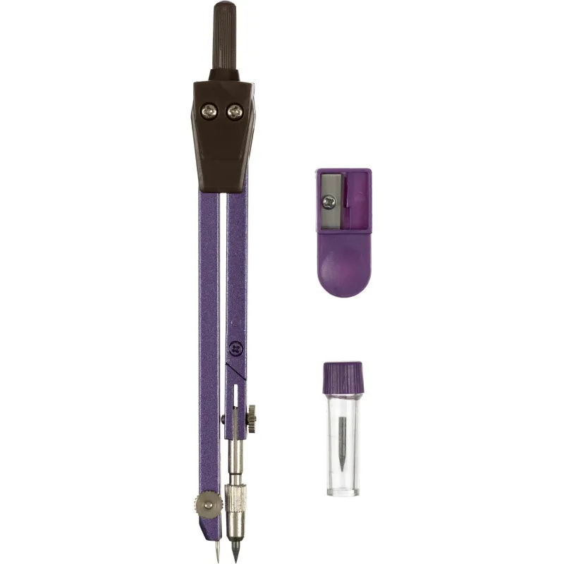 Готовальня Attache BF-A6 3пр/наб,циркуль 129мм,фиолет,пласт.пенал,европодв 1593598