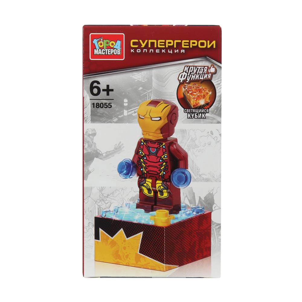 Конструктор фигурка "Супергерой" (светящийся кубик) Город Мастеров 18055-ZH