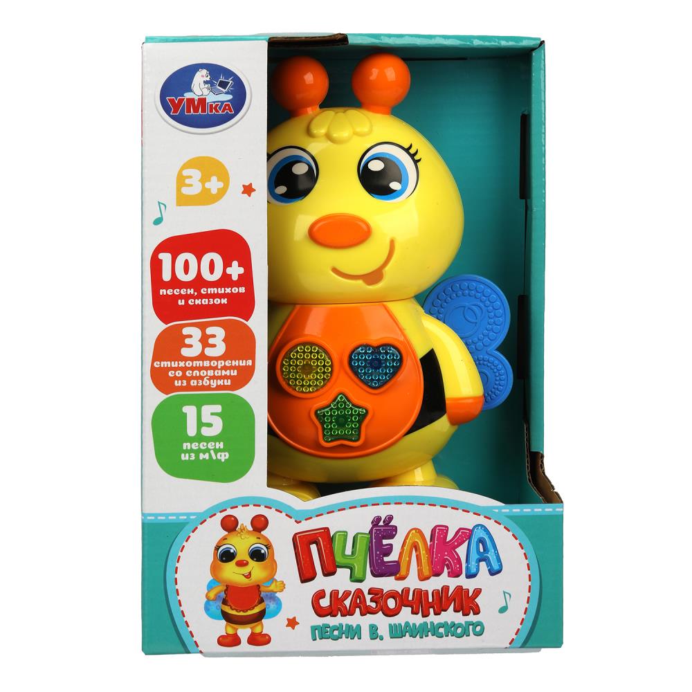 Игрушка "Пчёлка сказочник" музыка Шаинского, 100 песен, сказок и звуков, свет УМка HT1162-R (48)