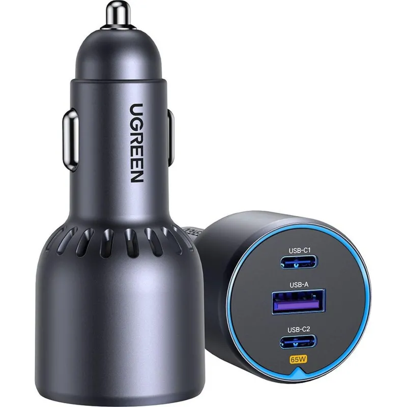 Зарядное устройство Ugreen EC703 (35024)авто;75W USB-A+USB-C+PD без каб/сер 2226832 35024_