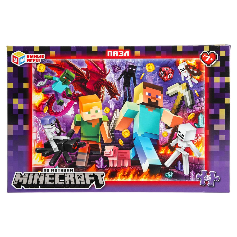 Пазлы для детей 260 деталей "По мотивам Minecraft" УМка 4660254477513