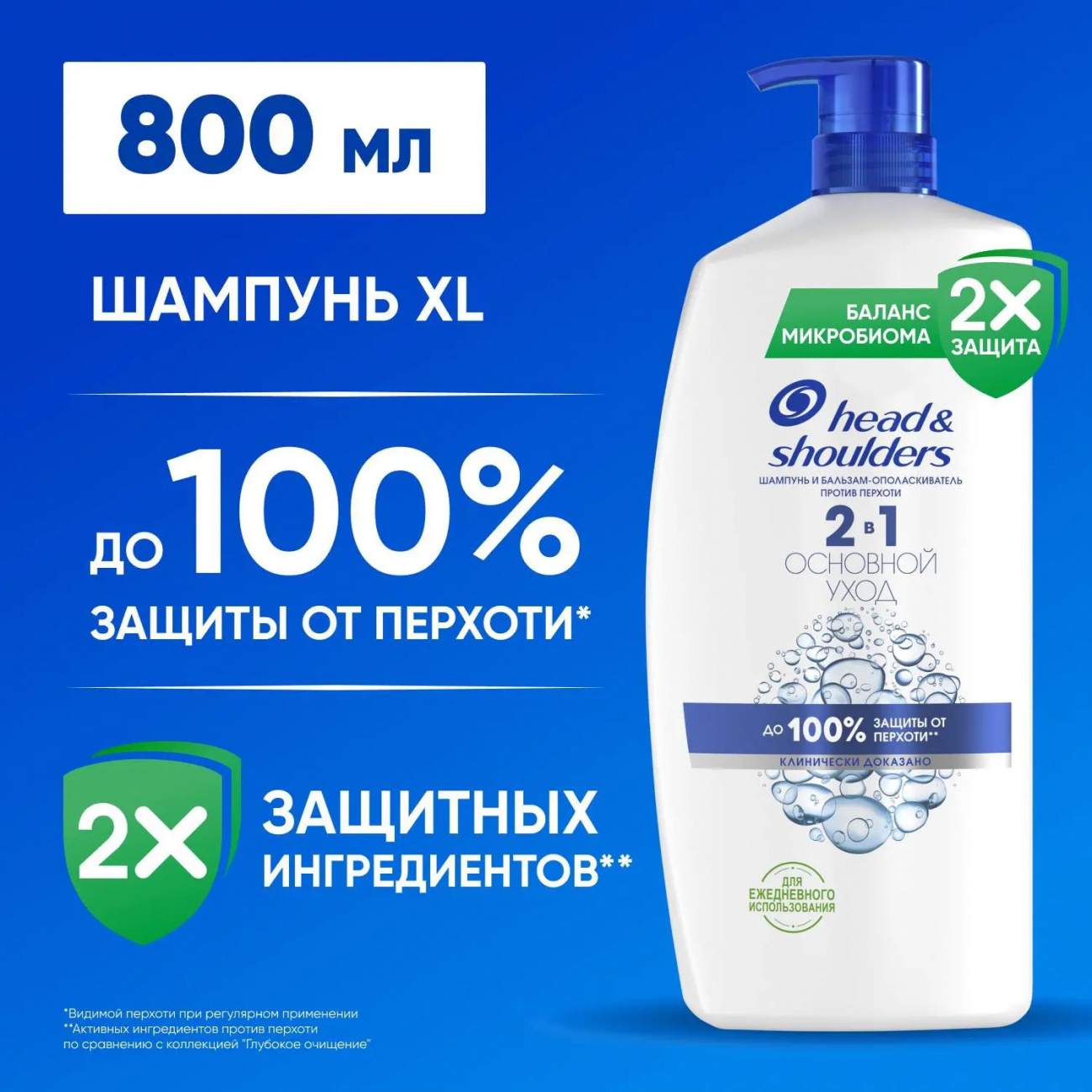 Head&Shoulders Шампунь против перхоти Основной уход 800мл 8700216326513
