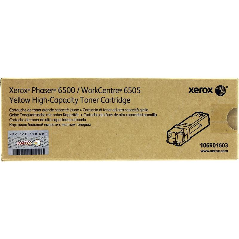 Картридж лазерный Xerox 106R01603 жел. пов.емк. для WC6505 212903