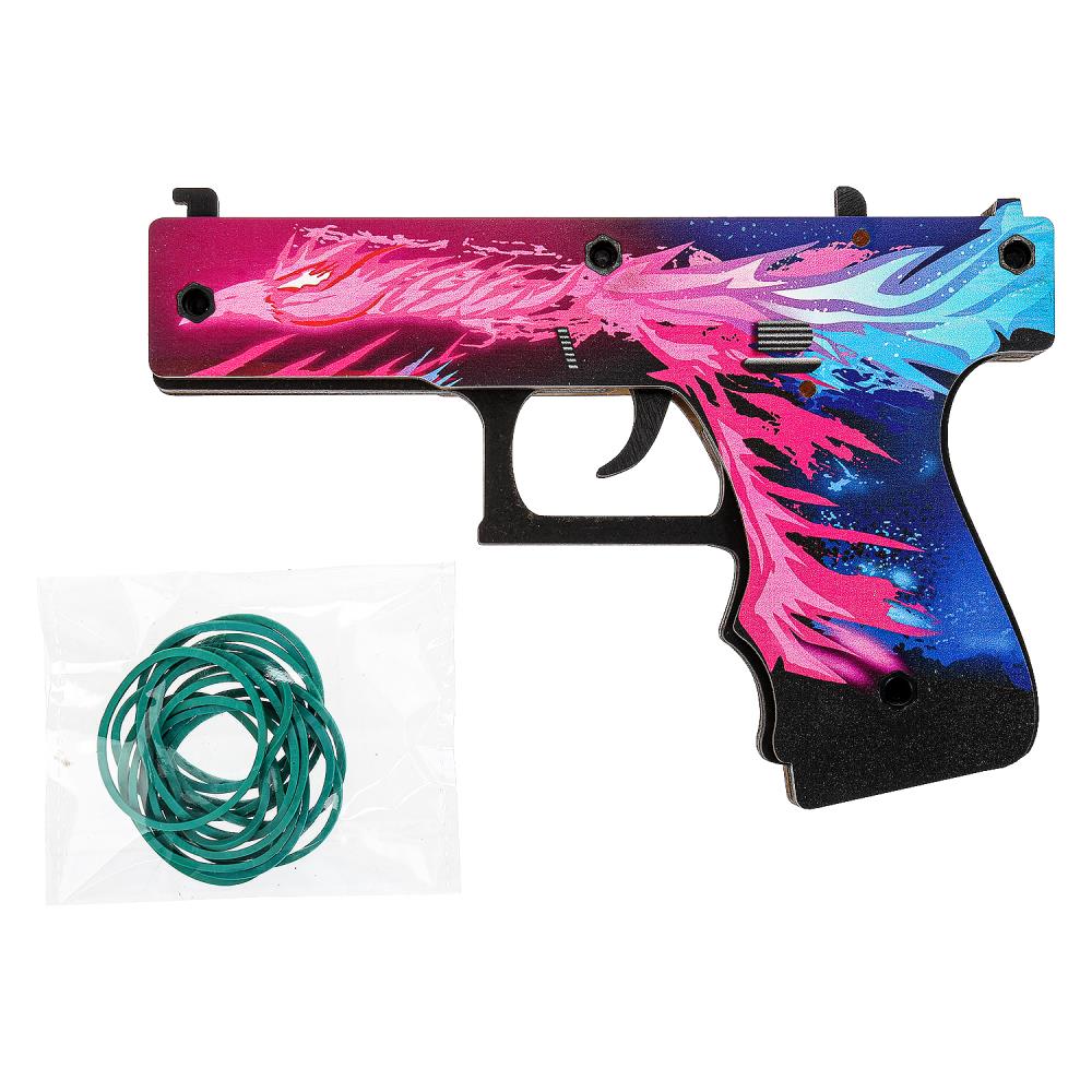 Деревянное декоративное (сувенирное) изделие пистолет, Буратино игрушки из дерева BRT28