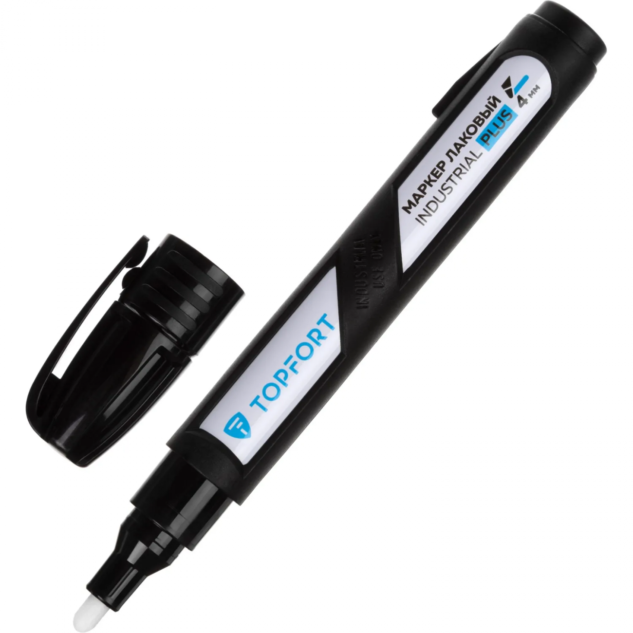 Маркер лаковый Topfort Industrial Plus 4 мм черный 2096988