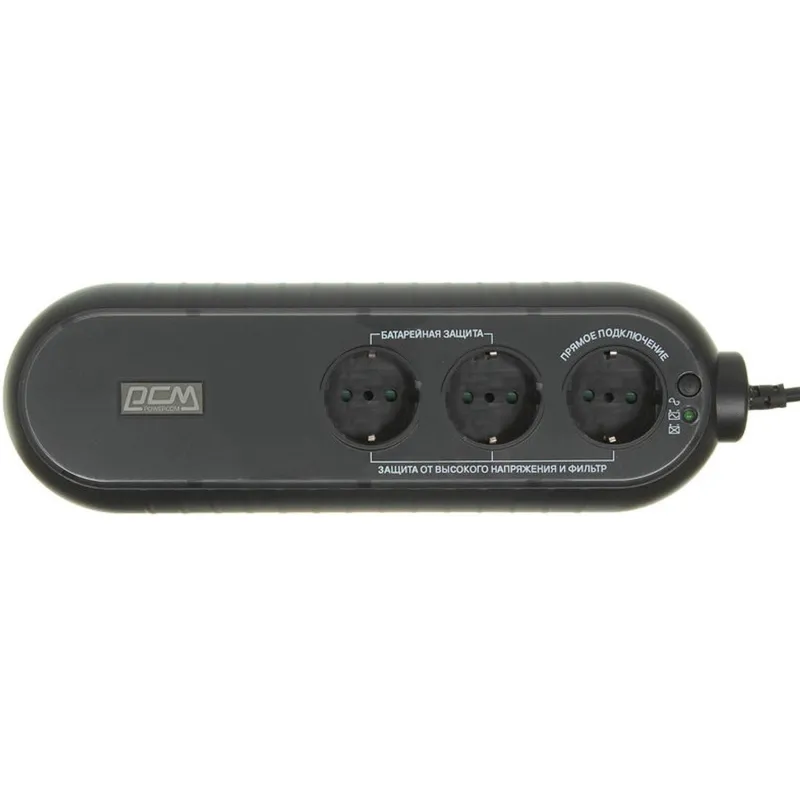 ИБП Powercom WOW 300 165Вт 300ВА черный (WOW-300A-6GG-2440) 790748