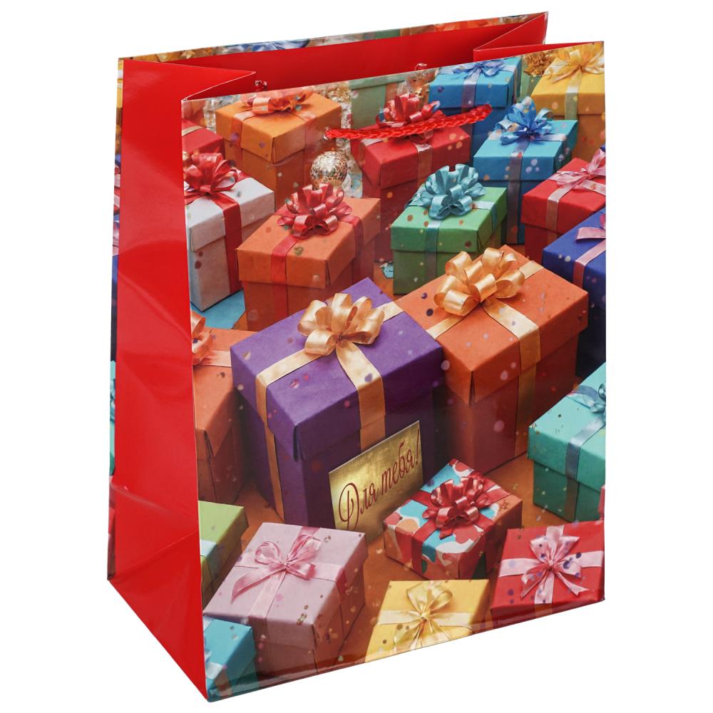 Пакет подарочный глянцевый M, Подарок, 140 гр/м2 Чудо праздник PM-134624-GIFT