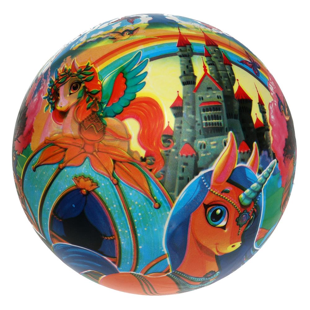 Мяч пвх Единороги, 23 см, полноцвет, в сетке Играем Вместе FD-9(UNI)