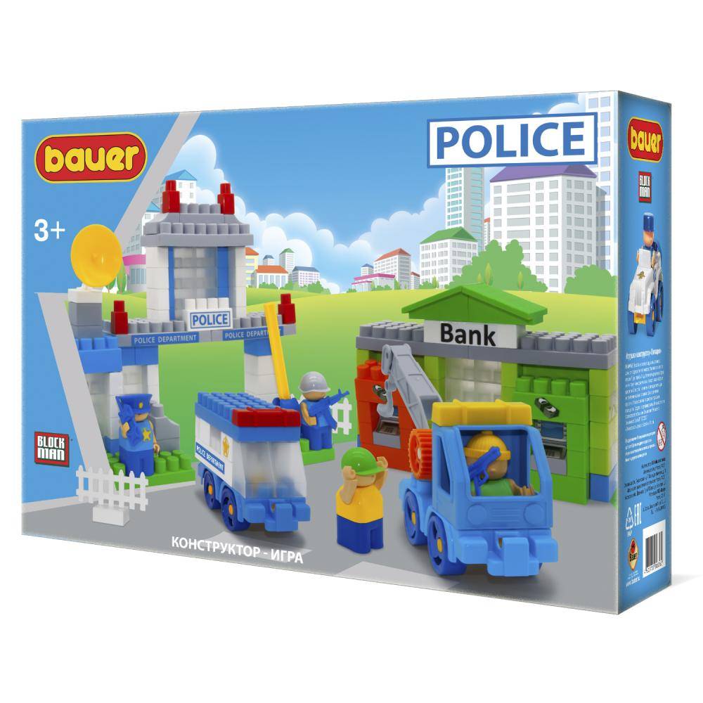 Конструктор "Полиция" набор ограбление банка Bauer 632 БАУЕР