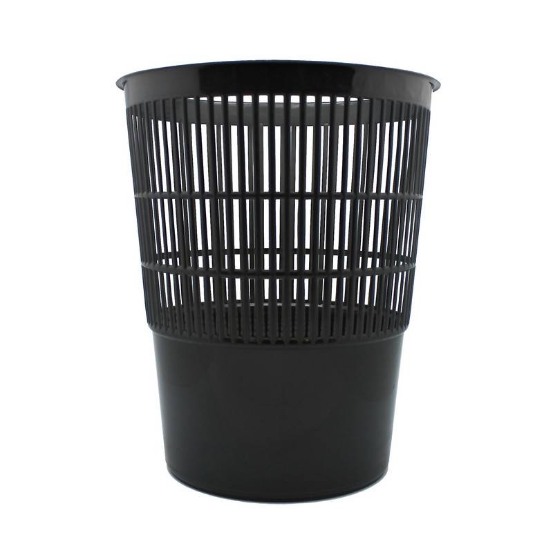 Корзина для мусора 14 л пластик черная (27.5х33 см) 409803