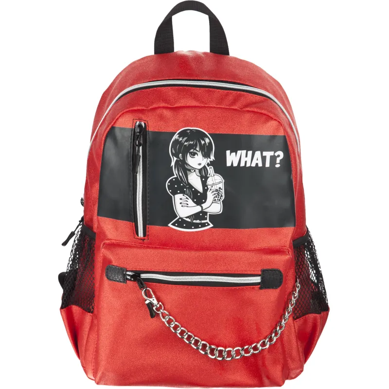 Рюкзак Аниме Готик экокожа, красный Комус Класс 1779341