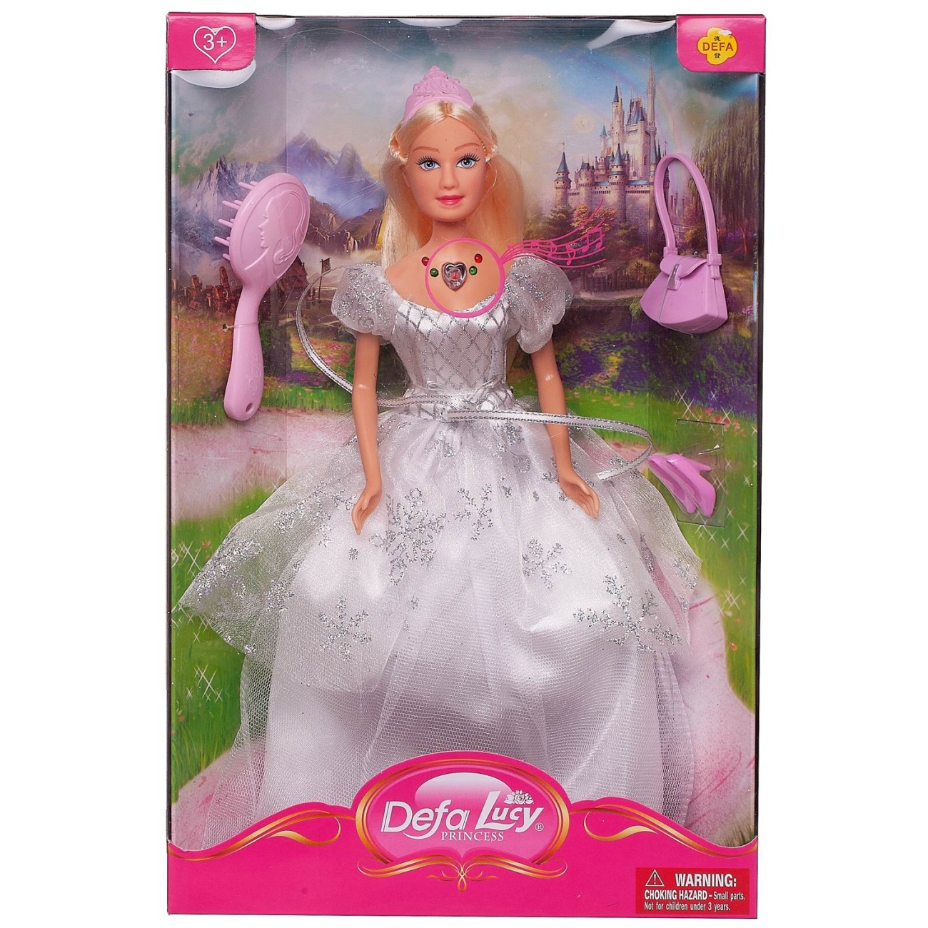 Кукла Defa Lucy Принцесса в белом платье, с аксесс. 29 см 8239d/белое