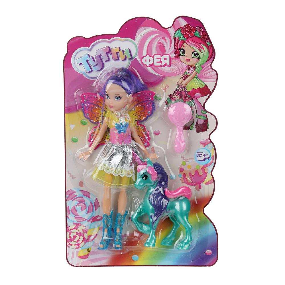 Кукла фея, 18 см, с крыльями, единорог, расческа Тутти Y2212O0561-2-RU (396)