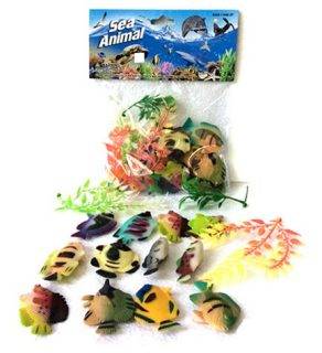Игровой набор рыб, 5-8 см, 12 шт Shantou Gepai 2C261-1