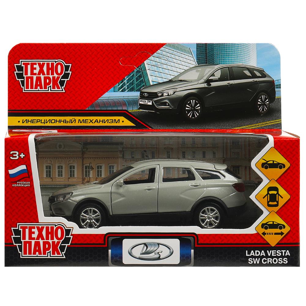 Машина металлическая Лада Веста Св Кросс, 12 см. серый Технопарк VESTA-CROSS-GY