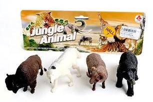 Игровой набор фигурок "Дикие животные" 4 шт (песец, як, баран, гризли) Shantou Gepai 2A247