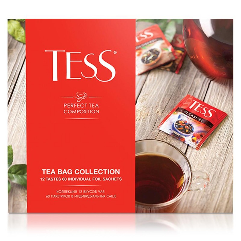 Чай Tess набор чая 12 видов, 1уп/60пак. 1175-12-4 1301739