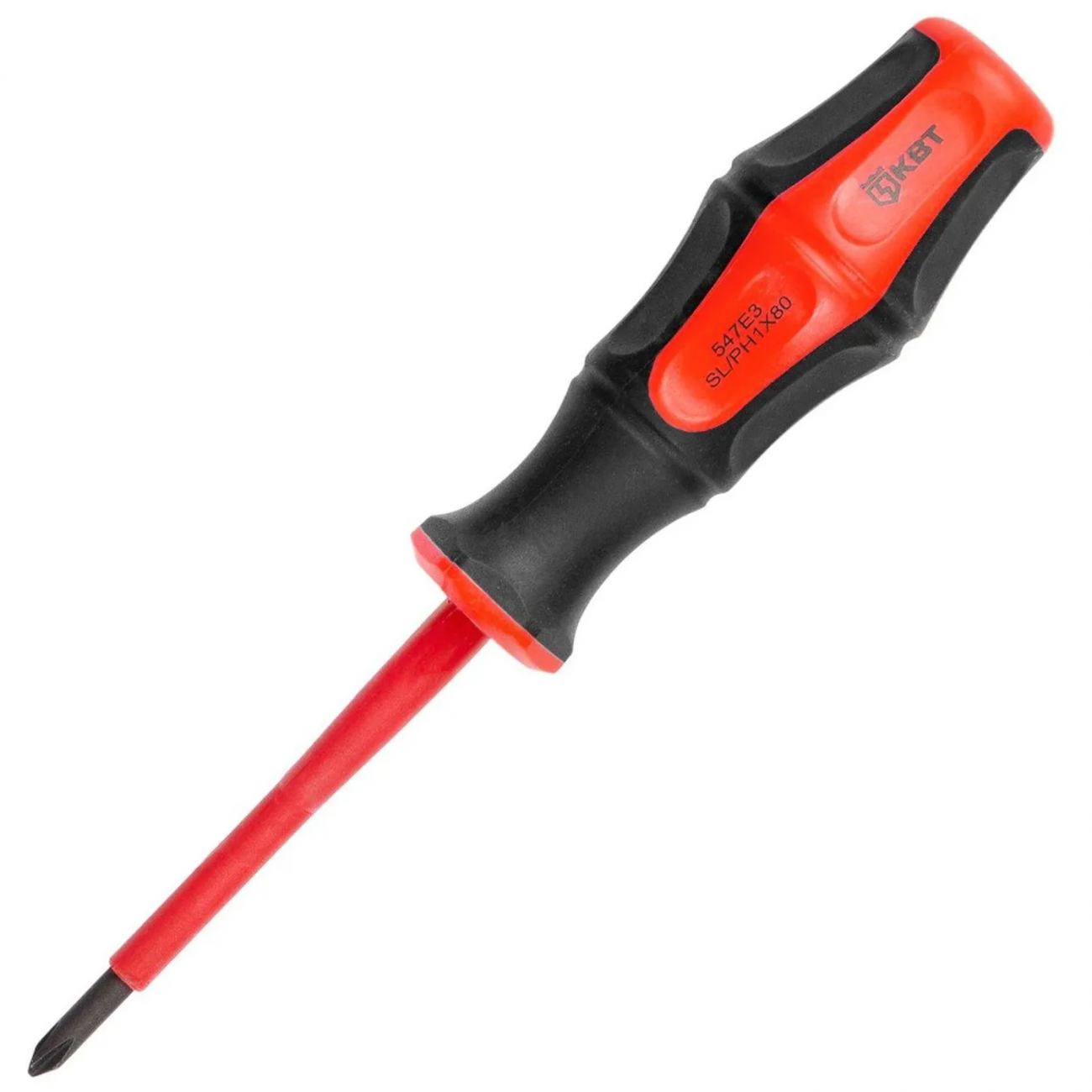 Отвертка диэлектрическая PH/FL1x80 серия ПРОФИ (КВТ) 79776 2370675