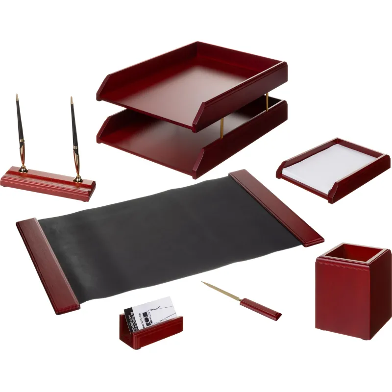 Набор настольный M7C-25A на 7 предметов из  дерева, цвет: красное дерево 1979222